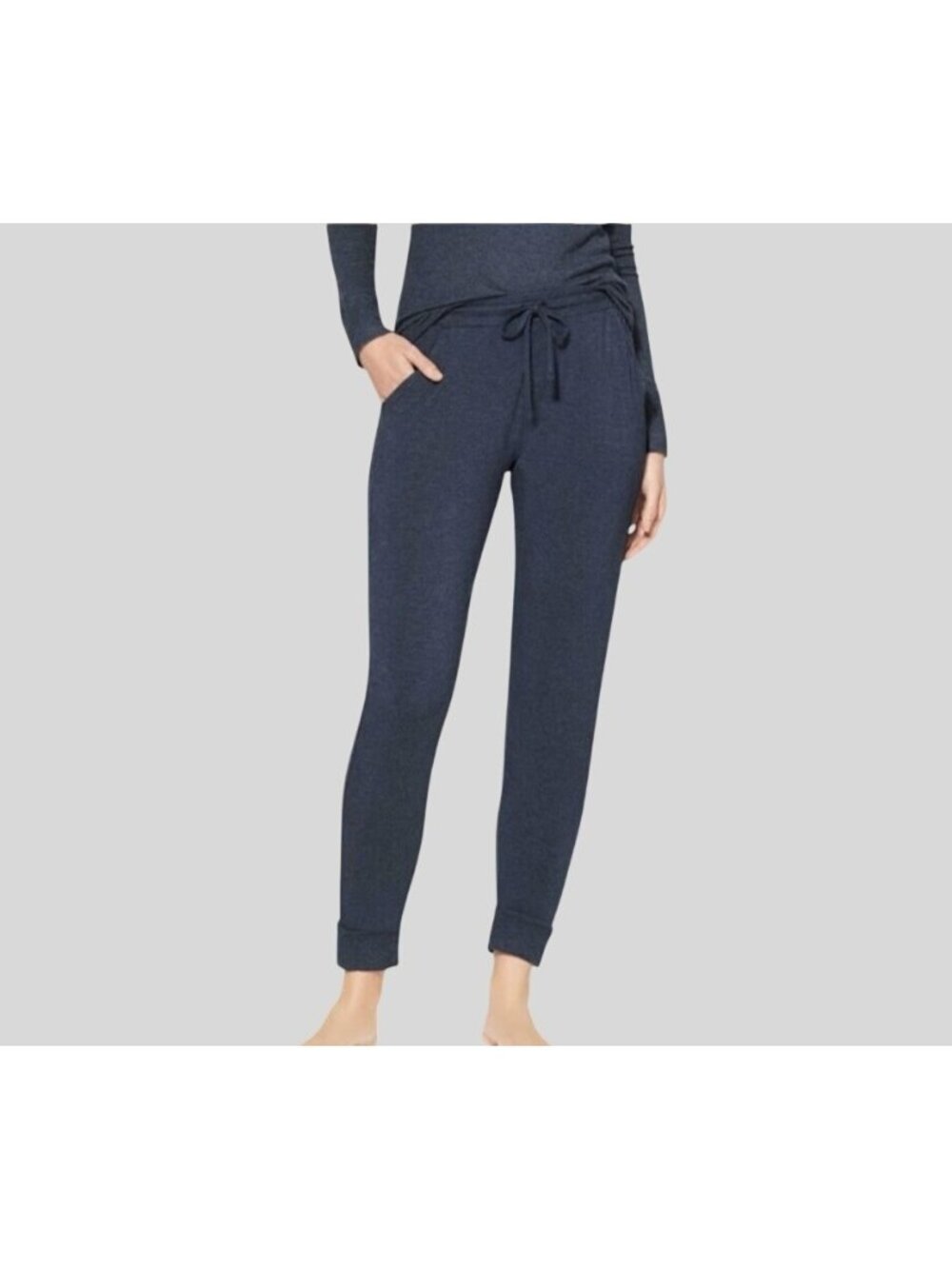 NEW Tommy John Lounge Joggers Dress Blues Heather Relaxed-Fit Soft Small